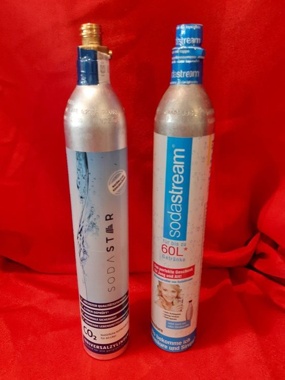 Neuer 60L Sodastream Zylinder (aus D) + leerer Aldi 60L Kaufen auf