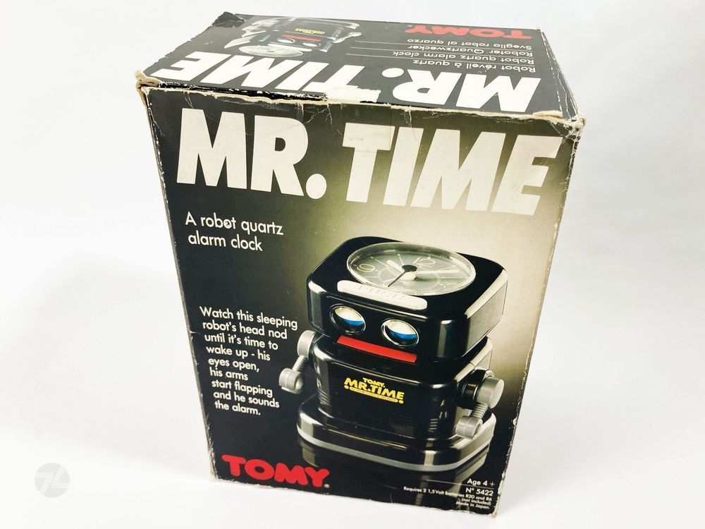 TOMY Mr. Time Roboter-Wecker Vintage 1980s Toys Robot Alarm 1