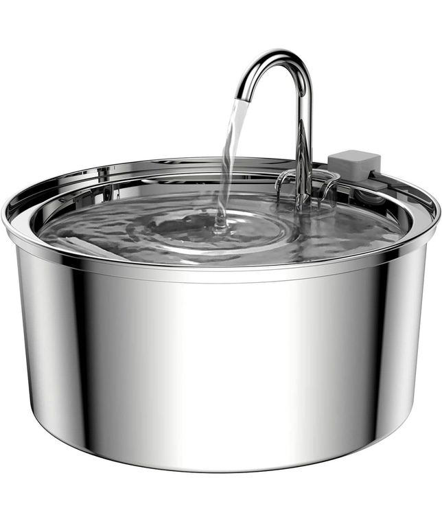 trinkbrunnen katze edelstahl