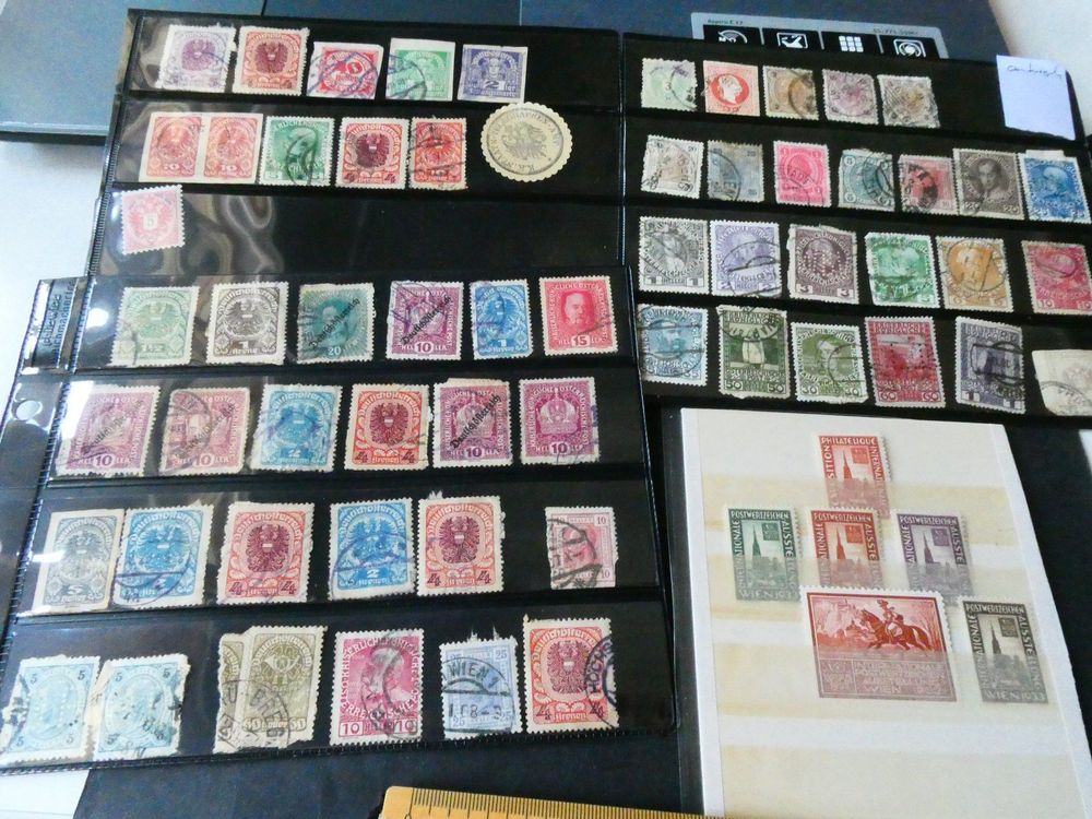 Oesterreich, Konvolut alte Briefmarken 1