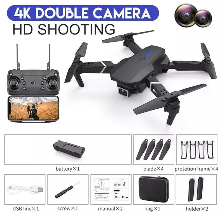 #73 Mini Drohne Doppel 4K Kamera (mit App) 1