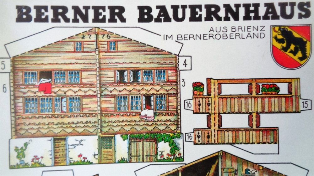 Bastelbogen - Berner Bauernhaus / 8. Auflage 1977 ab Fr. 4.- 1