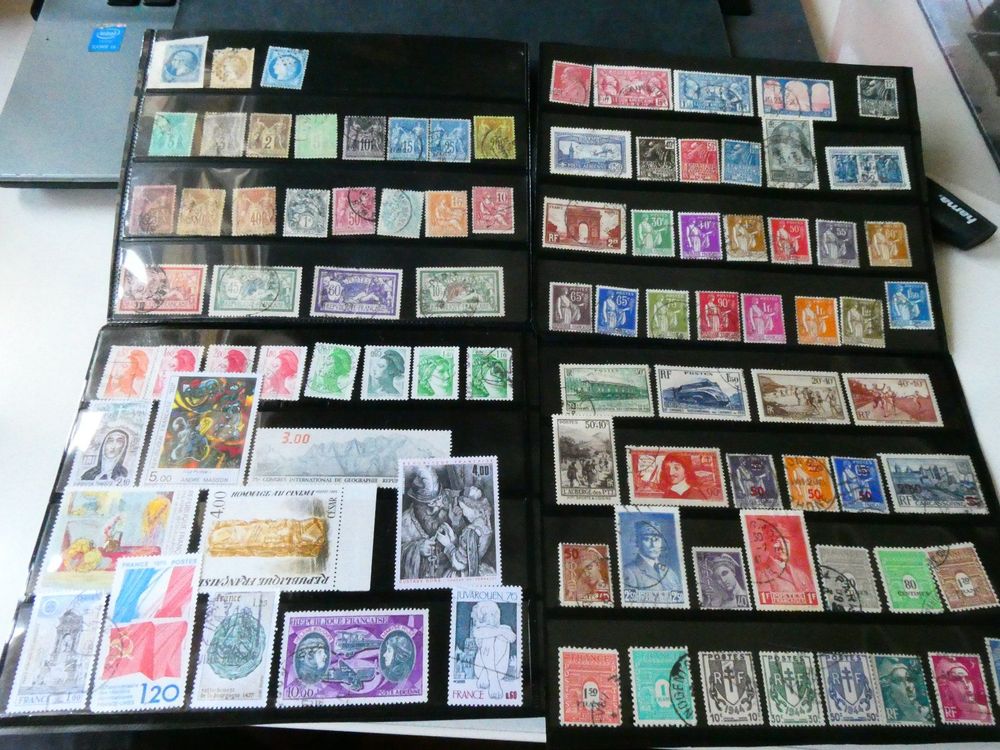 Frankreich ab uralt, Konvolut Briefmarken auf Steckkarten 1