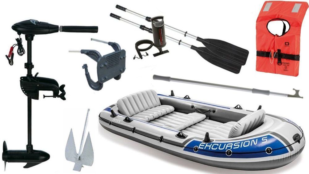 Schlauchboot INTEX Excursion 5 mit Aussenborder Kaufen auf Ricardo
