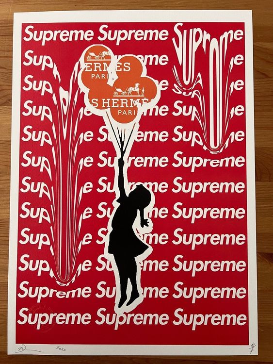 DEATH NYC « Supreme Banksy Girl with Hermes Balloons » 1