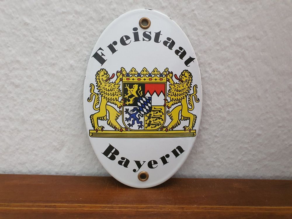 Emailschild Freistaat Bayern Deutschland Emaille Schild 1