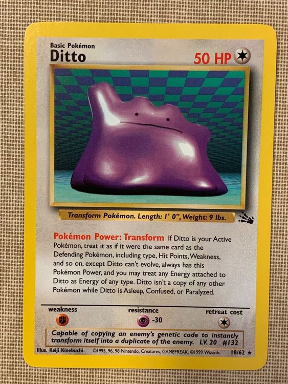 Pokemon Ditto Rare Fossil ENG 18/62 Kaufen auf Ricardo