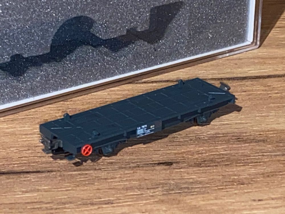 Wagon Plat KATO RhB Lb-v échelle N #7874 - Kit Silo à Ciment Inclus, Neuf En Boîte