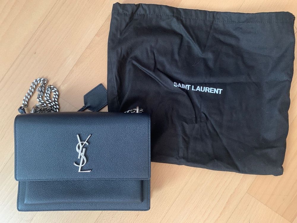 Original Saint Laurent Sunset Bag Medium Dunkelblau Kaufen auf Ricardo