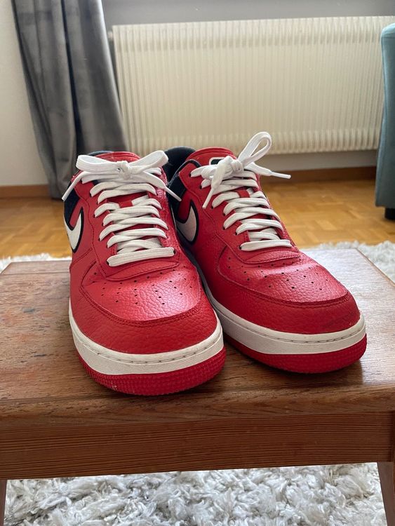 air force 1 red black white