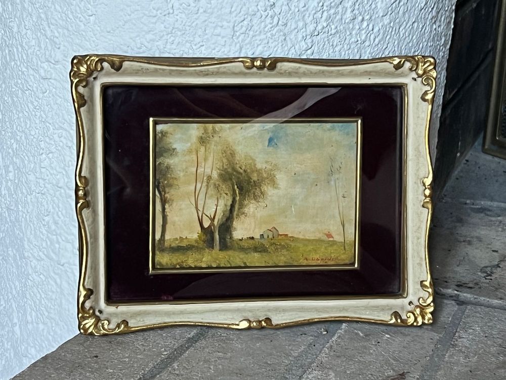 Melody Jane Antiker Gold-Bilderrahmen Im Maßstab 1:12 - Leerer Miniatur-Rahmen Für Puppenhaus & Diorama (6x5 Cm)