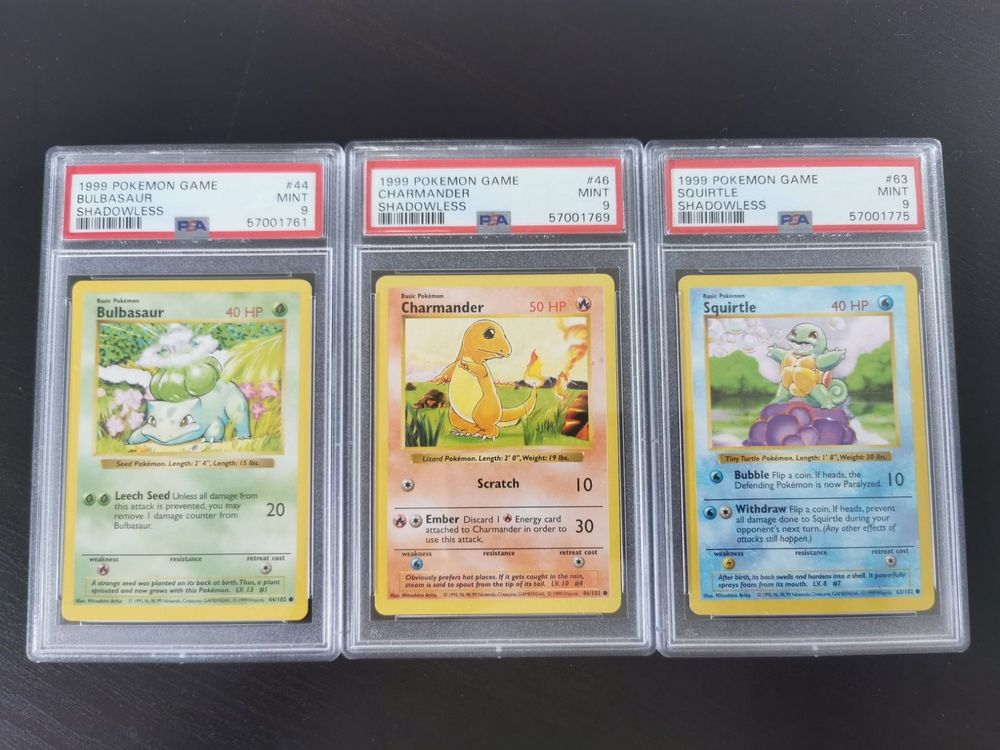 Pokémon Squirtle Bulbasaur Charmander Base Set Shadowless Acheter Sur Ricardo