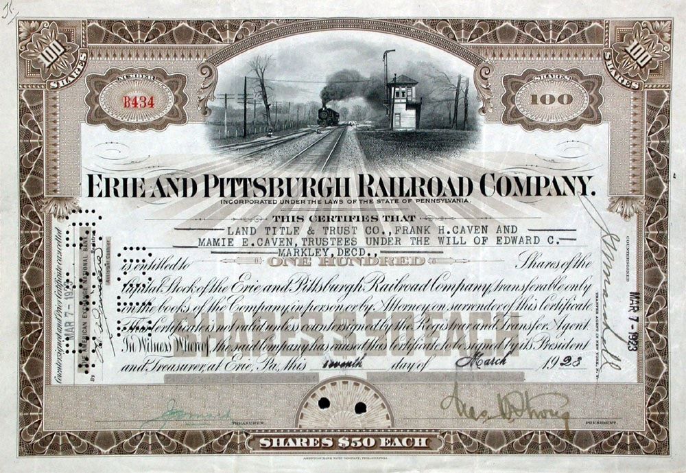 Erie and Pittsburgh Railroad Company, Erie - 1925 | Kaufen auf Ricardo