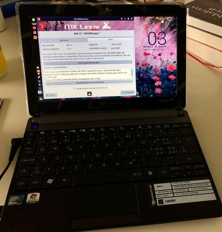 Kleines Notbook Laptop Dot S packardbell windows linux Kaufen auf Ricardo