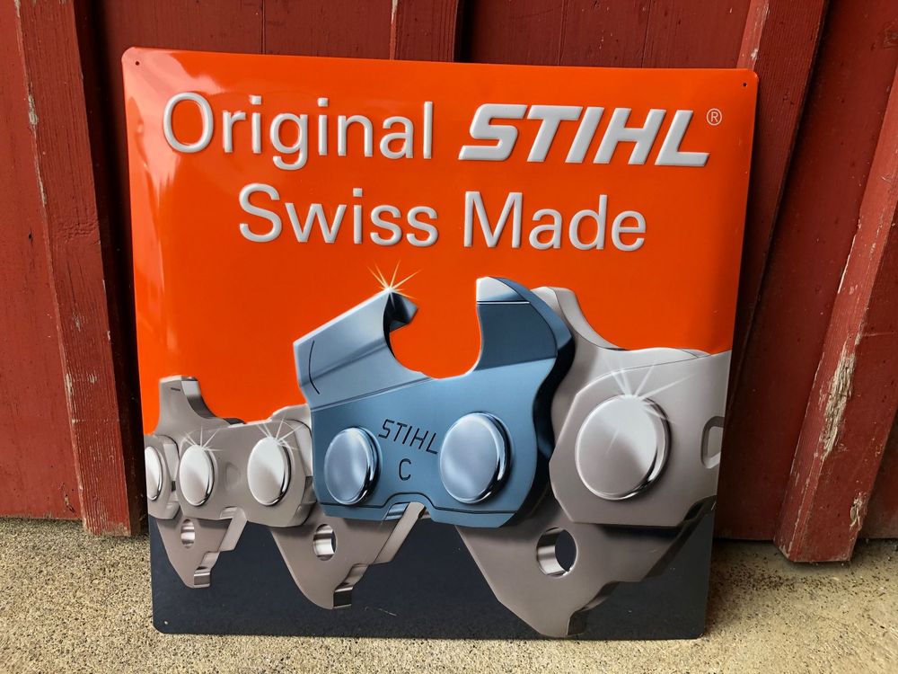 Stihl Swiss made Motorsäge werbung reklame 1