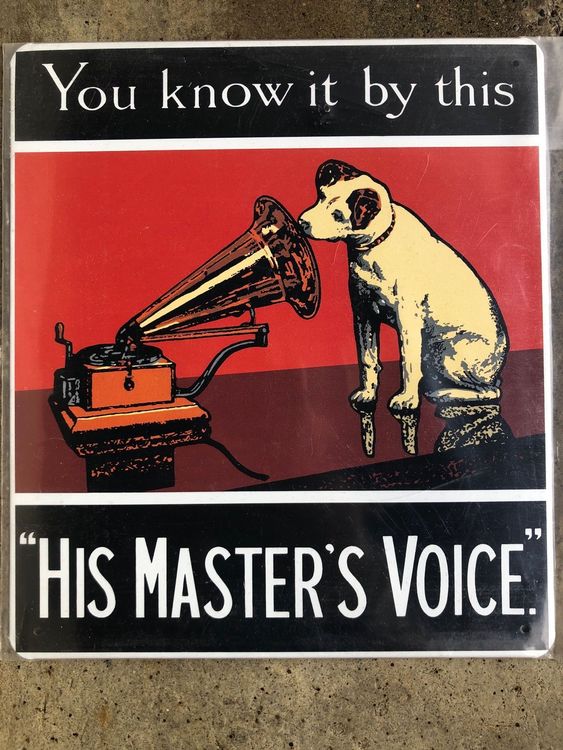His masters of voice hund classic reklame werbung 1