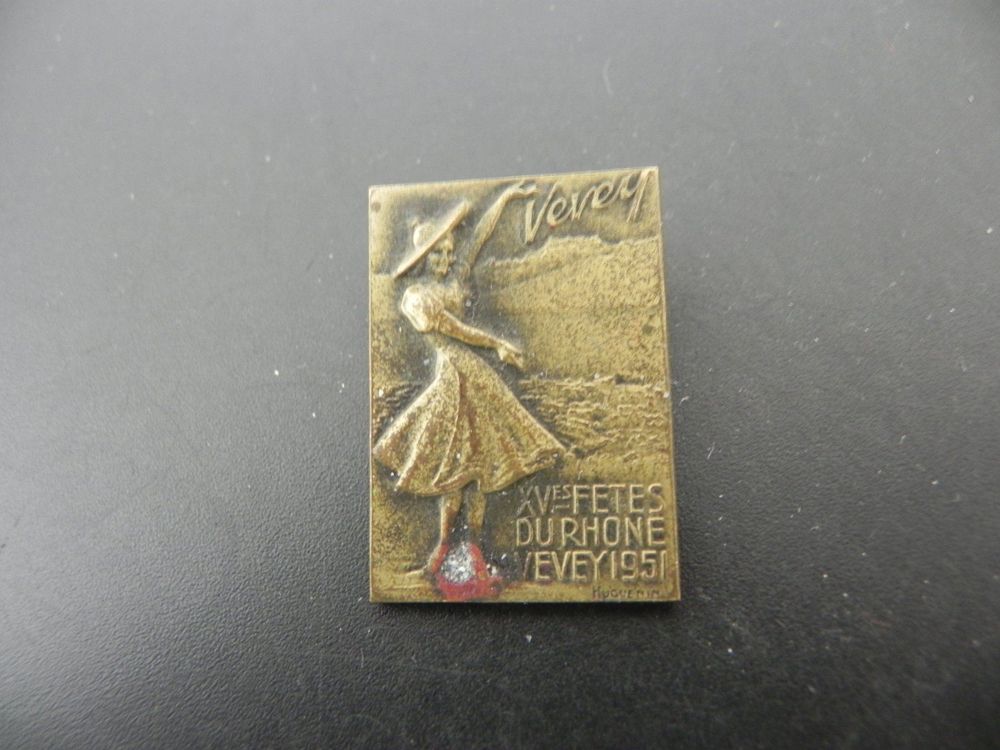 Abzeichen Fêtes du Rhône Vevey 1951 Kaufen auf Ricardo