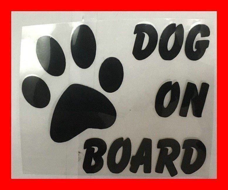 Autosticker Dog on Board SCHWARZ Hund 1