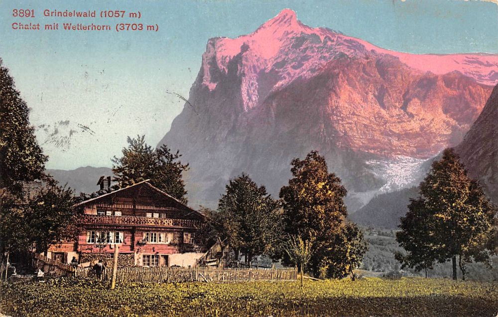 Grindelwald, Chalet mit Wetterhorn Kaufen auf Ricardo