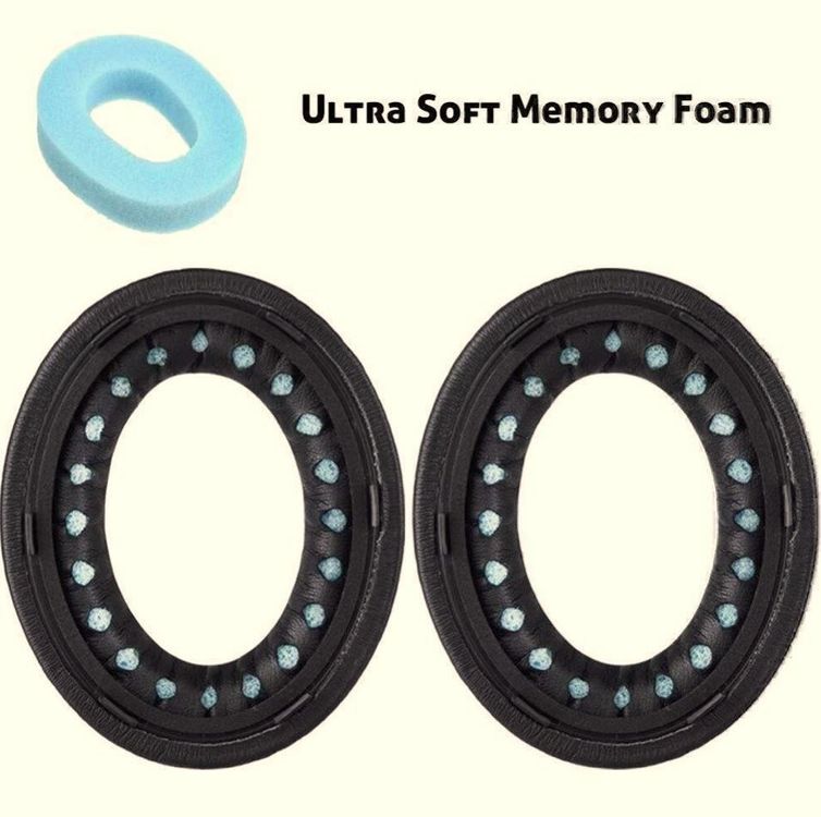 Ersatz Ohrpolster Für Vivanco SR 1000 Kopfhörer - 1 Paar, Kunstleder, Schwarz