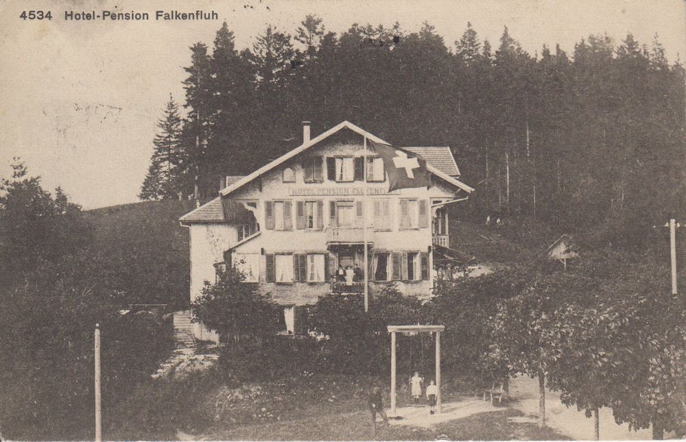 Ansichtskarte Hotel-Pension FALKENFLUH BE 1910 1
