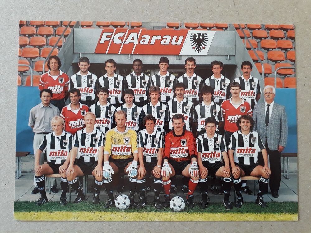 Mannschaftskarte FC Aarau 1990/91, FCA Kaufen auf Ricardo