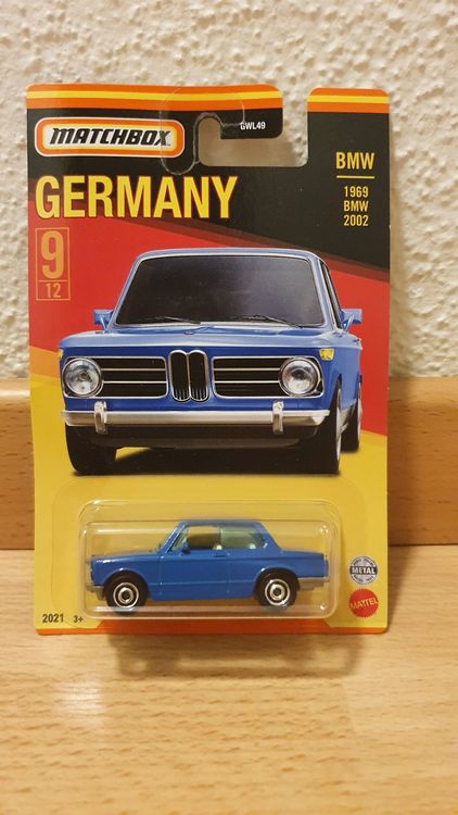 Matchbox fém kisautó - 1969 BMW 2002 - Gyerekajándék