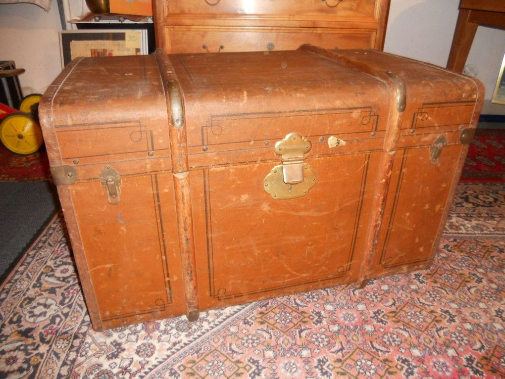 antiker Reise-Koffer, Überseekoffer, Schatztruhe, Kiste | Acheter sur ...