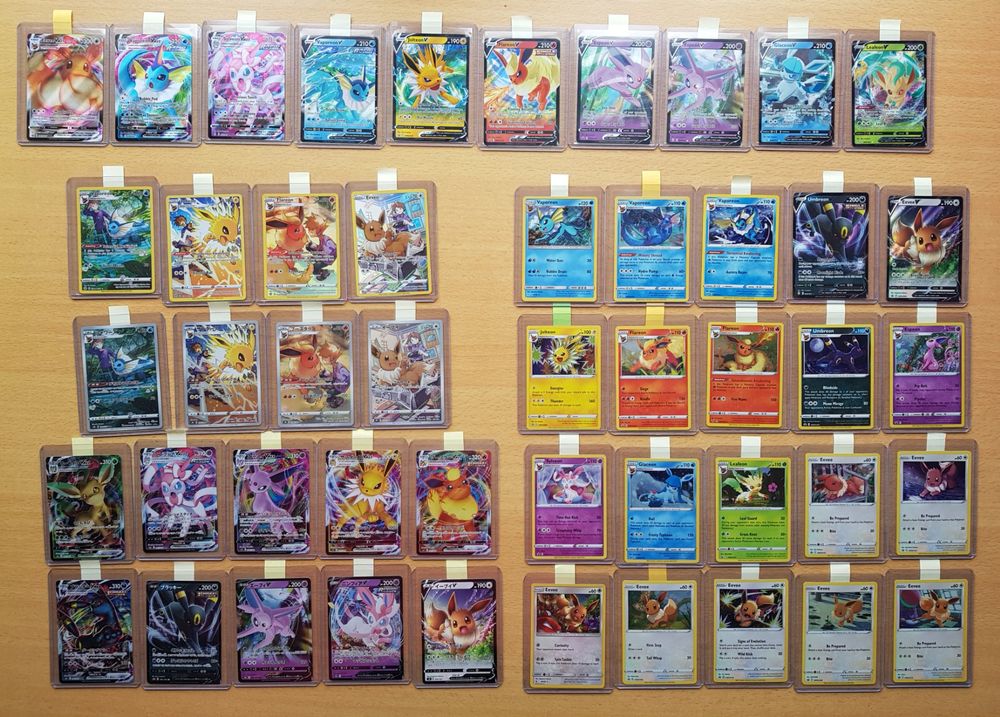 1 Sleeve (paquet) Eevee Collection Pokémon - Cartes Eeveelutions, 2021, Pokémon Center, Pour Tournois