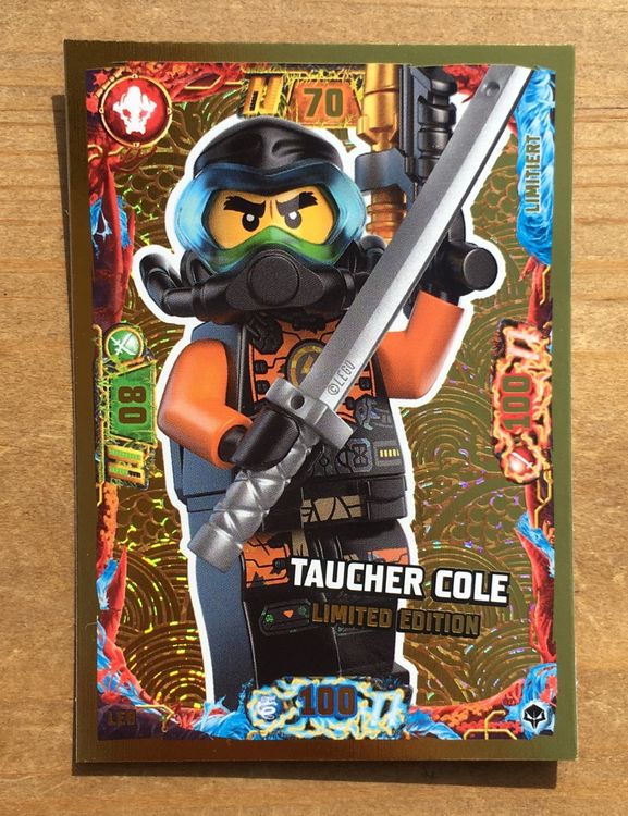 LEGO Ninjago Gold Karte Taucher Cole Limited Edition 1