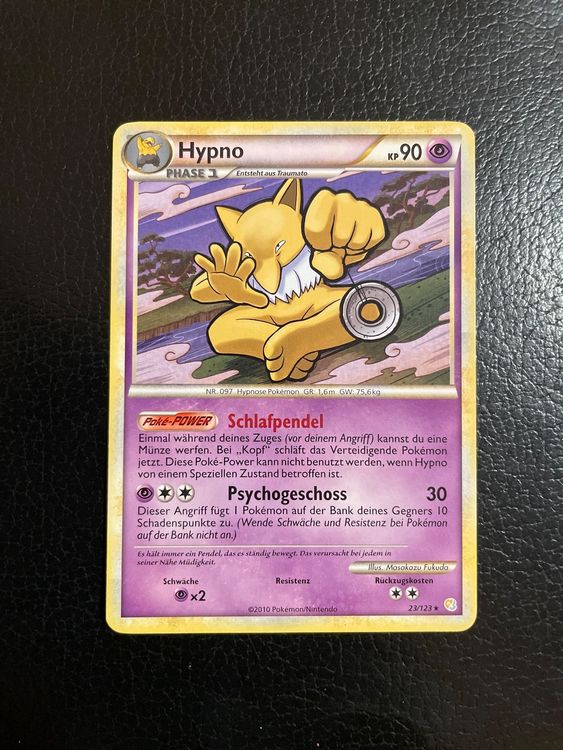Heart Gold Soul Silver Hypno rare 23/123 DE Ab 1 Kaufen auf Ricardo