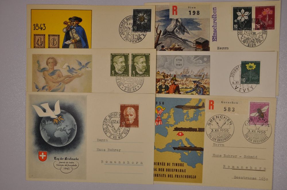 Tag der Briefmarke Karte ab 1943 10 Belege | Kaufen auf Ricardo