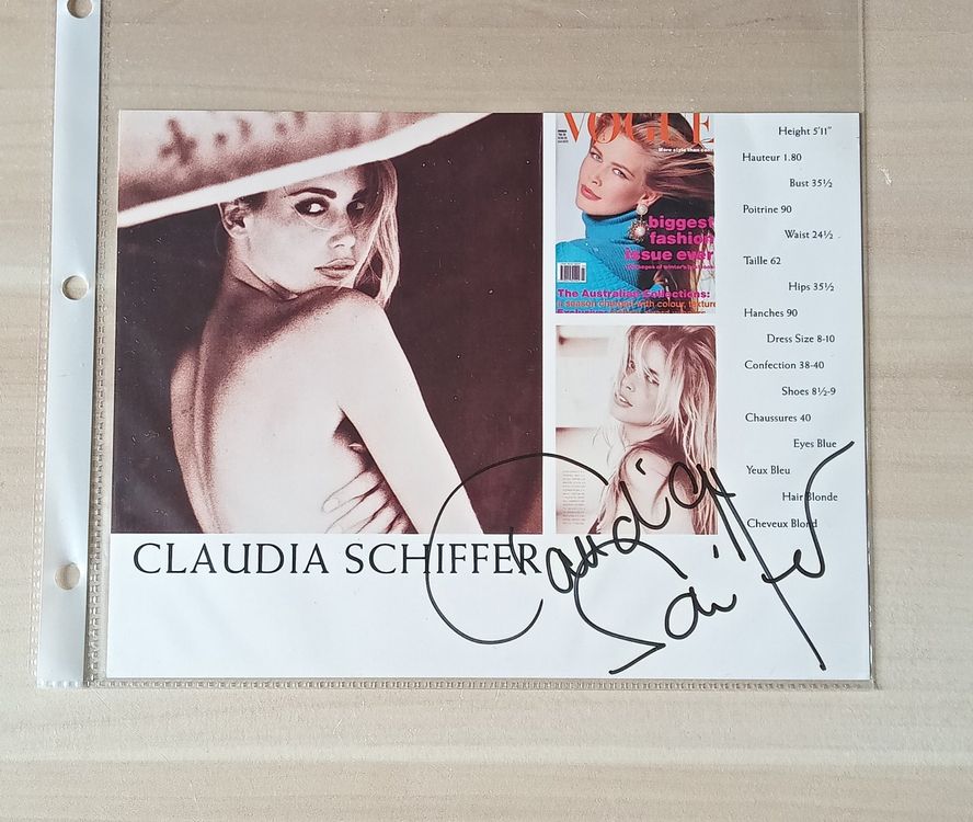 Sexy CLAUDIA SCHIFFER original signiert Top Model Karte | Kaufen auf