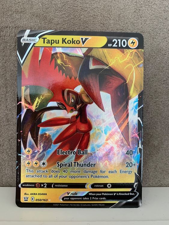 Pokemon Tapu Koko V Holo Rare Battle Styles 050/163 ENG Kaufen auf