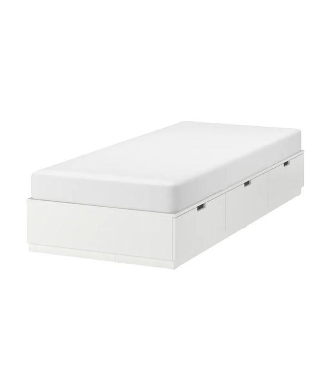 Ikea NORDLI Bettgestell mit Schubladen, weiß, 90x200 cm 1