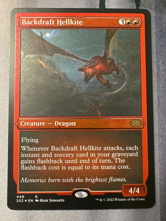 Backdraft Hellkite ETCHED FOIL Double Masters Boosterfrisch Kaufen