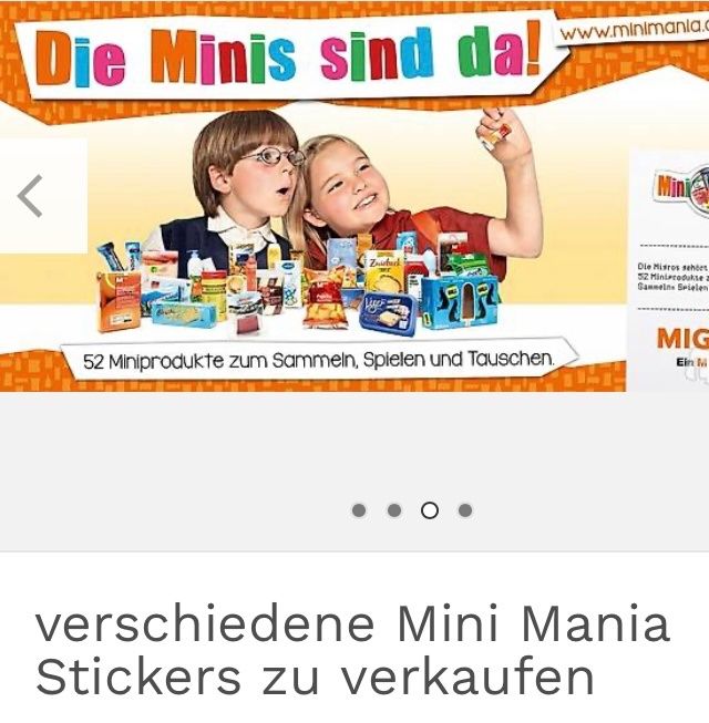 10 Sammelalbum Sticker - verschiedene Mini Mania 1