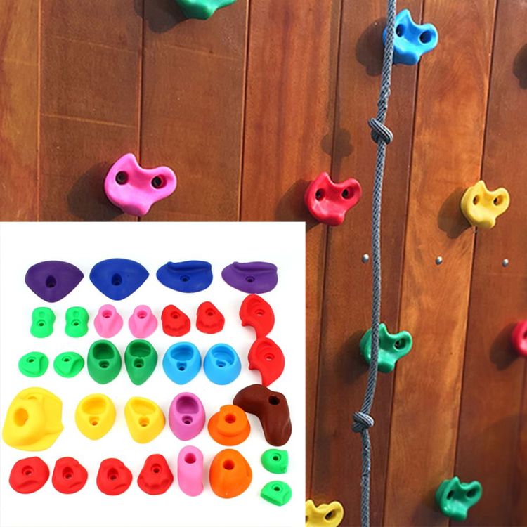 15 Klettergriffe Set Für Kinder - Bunte Klettersteine Bis 100kg Belastbar