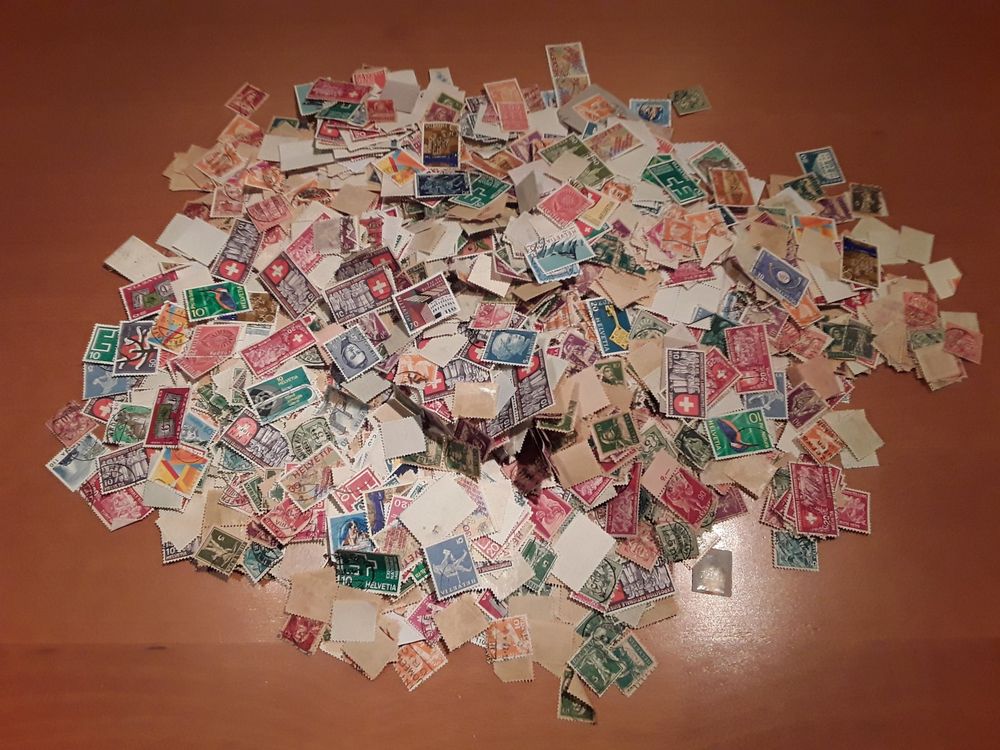 >60 gramm Briefmarken Schweiz, ca. 1000 Stk. | Kaufen auf Ricardo