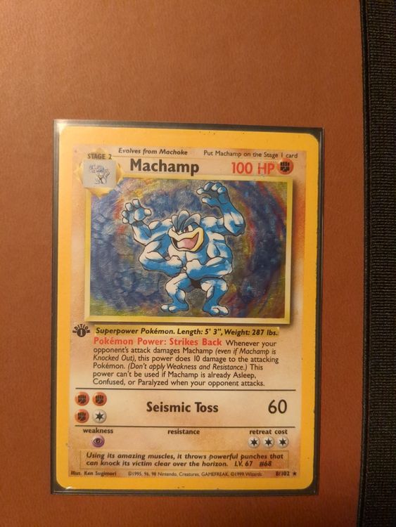 Machamp Holo First Edition Pokemon Base Kaufen Auf Ricardo