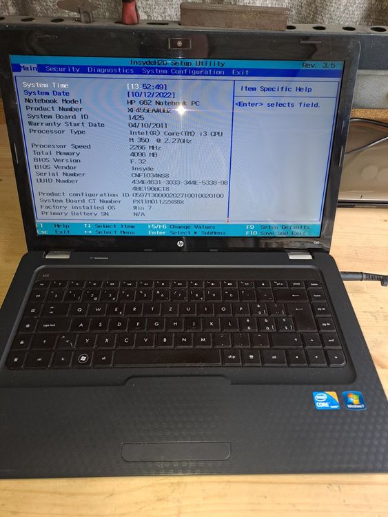 Laptop HP Pavilion G62 Kaufen auf Ricardo