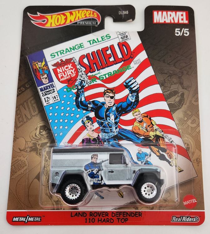 Hot Wheels Marvel - Land Rover Defender 110 Avec Figurines Hulk Et Rocket - 1/10