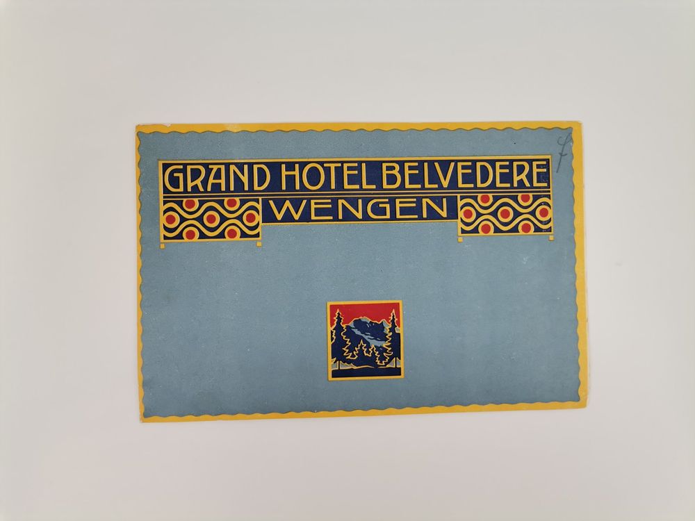 Historischer Prospekt Grand Hotel Belvedere Wengen Kaufen auf Ricardo