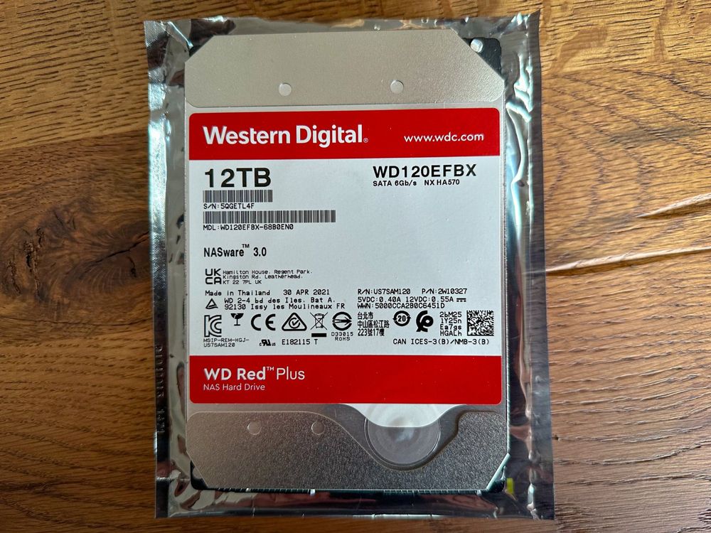 未使用 WD Red Plus HDD 12TB Western Digital - タブレット
