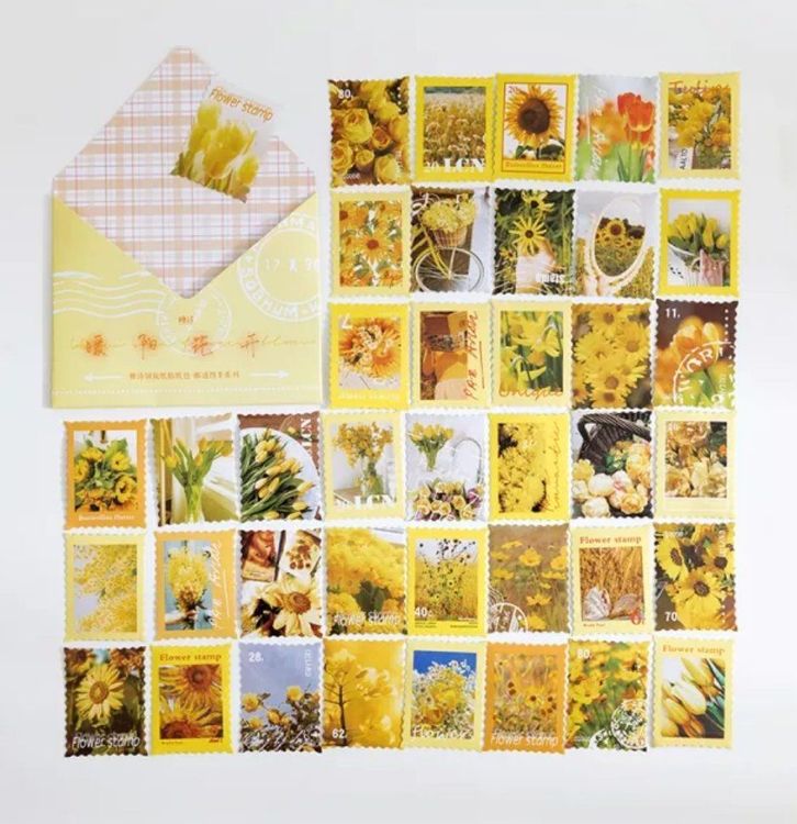 Sticker, Scrapbooking, Briefmarken gelbe Blumen Kaufen auf Ricardo