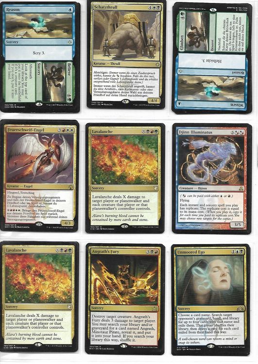 Magic the Gathering 18 rare Karten E/D Kaufen auf Ricardo