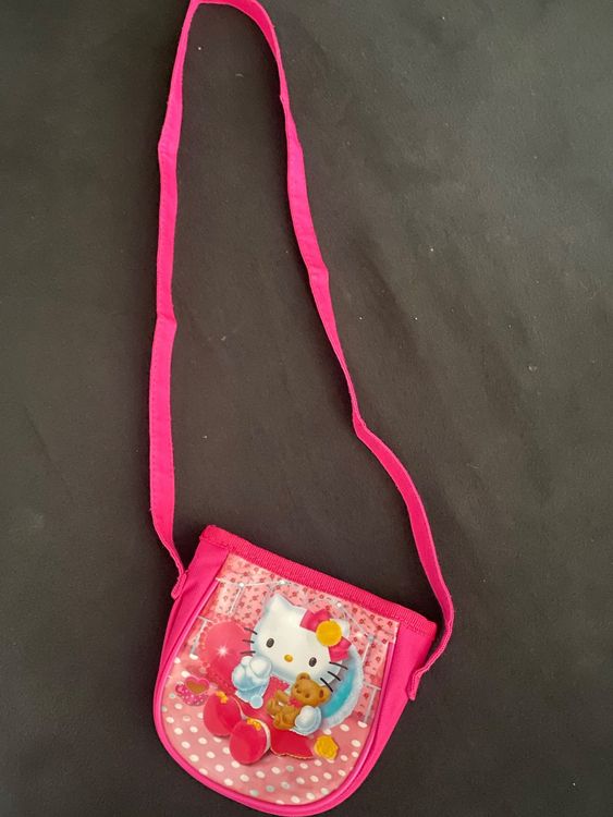 Porte-monnaie Peluche Hello Kitty Avec Fermeture éclair - Rouge à Nœud, Neuf Avec étiquettes