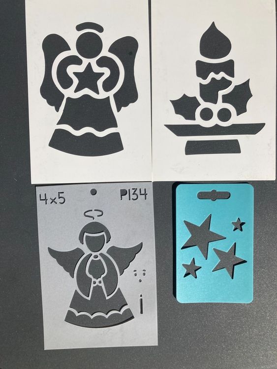  Foto zu Schablonen Weihnachten, 4 Stück 