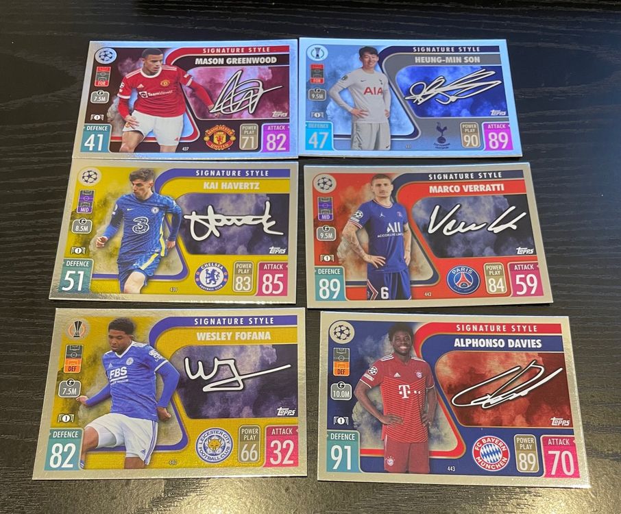 11 Karten Match Attax 2021/22 SIGNATURE STYLE Kaufen auf Ricardo