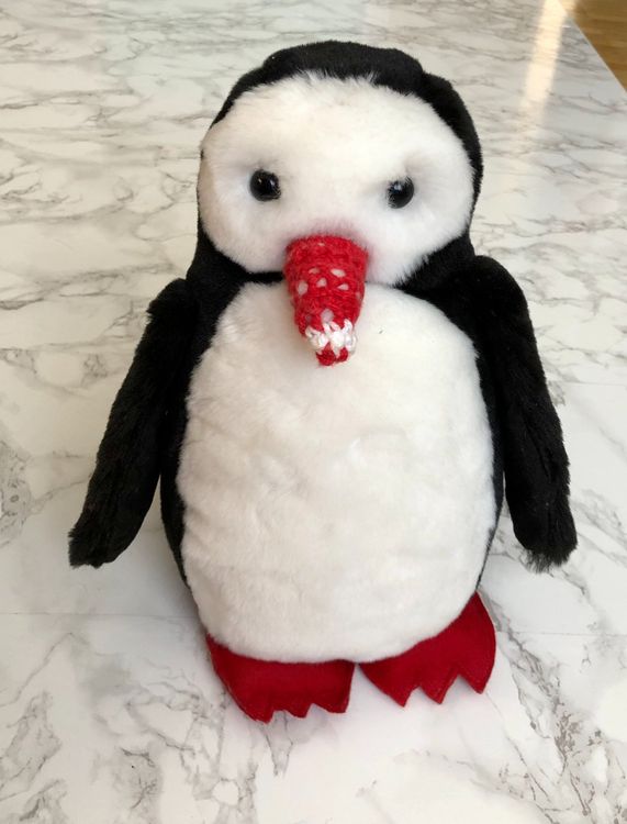 Hand gemachtes Stofftier Plüschtier Pingu Pinguin | Kaufen auf Ricardo